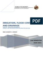 Irrigation, Flood Control and Drainage: 2Nd Semester 2020-2021