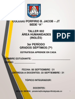 7o - TALLER 2 - PERIODO 3 - INGLÉS