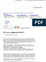 MS Access Application With ..
