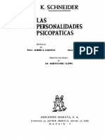 Schneider Kurt - Las Personalidades Psicopaticas