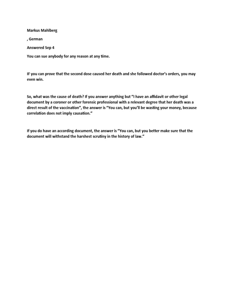 Legal Grounds for Vaccine Lawsuits | PDF