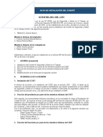 Instalación del Comité de Seguridad y Salud en el Trabajo