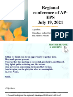 Regional Conference of Ap-Eps July 19, 2021: Agendum: Guidelines On The Conversion of Ap Slms To Learner'S Packets