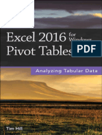 Excel 2016 For Windows Pivot Tables - Tim Hill