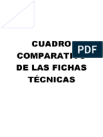 Cuadro Comparativo de Las Fichas Técnicas