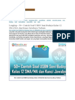 Lengkap - 50+ Contoh Soal USBN Seni Budaya Kelas 12 SMA/MA Dan Kunci Jawabnya Terbaru