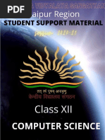 Student Support Material For All Student - Class - XII - CS