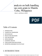 Economic Analysis On Bulk Handling of Mindanao Corn Grain To Manila and Cebu, Philippines