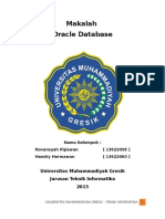 Makalah Oracle Database: Universitas Muhammadiyah Gresik Jurusan Teknik Informatika 2015