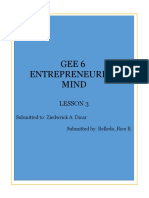 Gee 6 Entrepreneurial Mind: Lesson 3