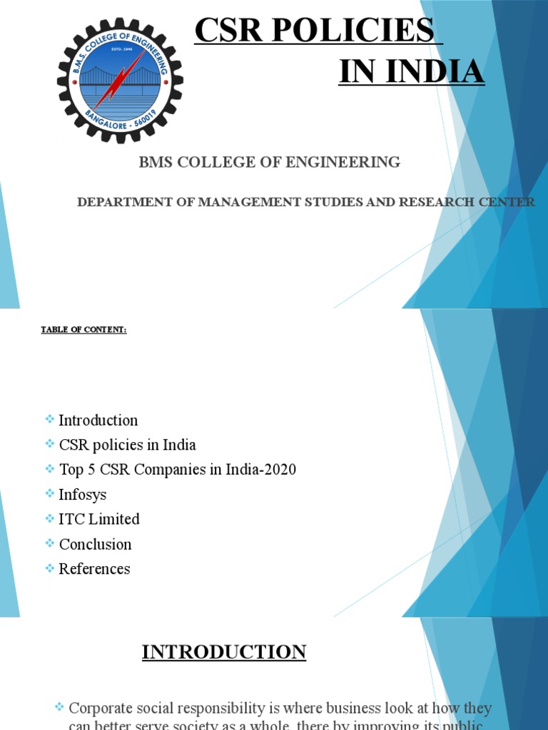 CSR Policies in India | PDF