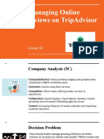 Managing Online Reviews On Tripadvisor: Group 10