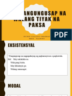 Mga Pangungusap Na Walang Tiyak Na Paksa