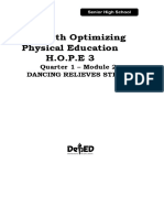 Health Optimizing Physical Education H.O.P.E 3: Quarter 1 - Module 2: Dancing Relieves Stress