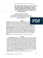 (The Potential of Red Pomegranate Fruit Extract (Punica Granatum Linn) On The Reduction Number of Streptococcus Mutans Colony)