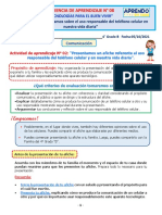 Actividad de Aprendizaje #02 - Comunicación - 05 de Octubre