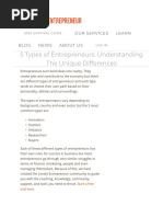 Types of Etrepreneurs