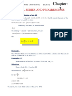 Sequence, Series and Progressions: Sum of First N Terms of An AP