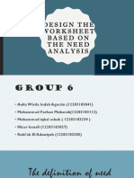 Group 6 - Design The Worksheet Based On The Need Analysis