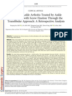 4. End-stage Ankle Arthritis Treated by Ankle Arthrodesis With Screw Fixation Through