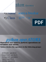 Python operATORS