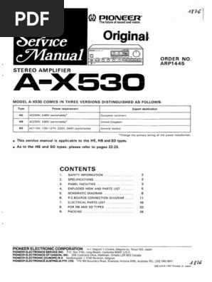 Pioneer A-X530 SM | PDF