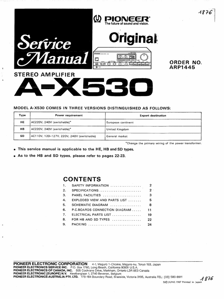 Pioneer A-X530 SM | PDF