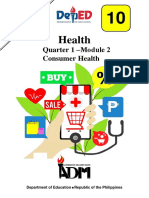 Health: Quarter 1 - M Odule 2 Consumer Health