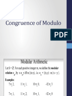 Congruence of Modulo-Palacio