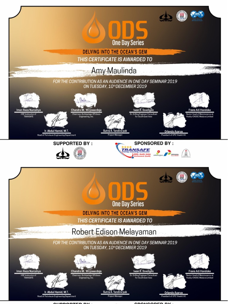 ODS 2016 Certificate PDF