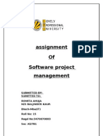 Assignment of Software Project Management