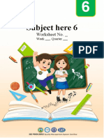 Worksheet Cover Template ELEM V2