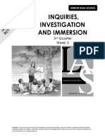 Inquiries Investigations and Immersion - q3 - Week3