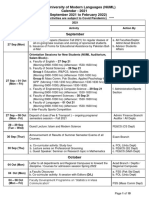 NUML Calendar 2021 - From Sep 24, 2021 Till Feb, 2022 - Advert