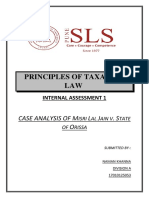 Principles of Taxation LAW: Case Analysis of M L J - S O