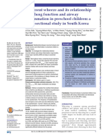 Recurrent Wheeze and Its Relationship With Lung Function and Airway Inflammation in Preschool Children: A Cross-Sectional Study in South Korea