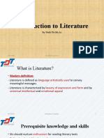 Introduction to Literature - What is it? Why study it