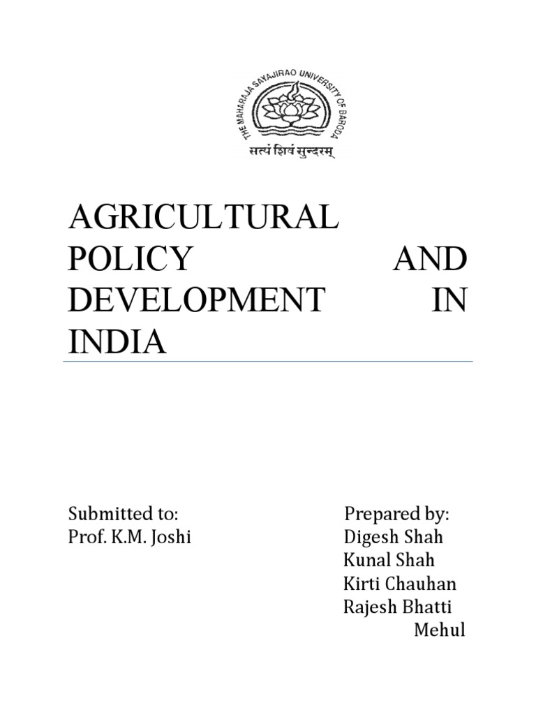 Types of Agricultural Policies