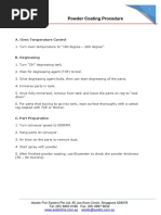 Powder Coating Procedure