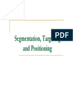 Segmentation, Targeting and Positioning