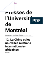 Introduction à la politique africaine - 12. La Chine et les nouvelles relations internationales africaines - Presses de l’Université de Montréal