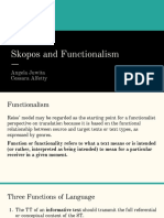 Skopos and Functionalism