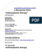 Dr. Burzynski Antinewoplastons Cancer Treatment