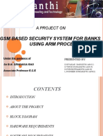 GSM Based Security System For Banks Using Arm Processor: A Project On