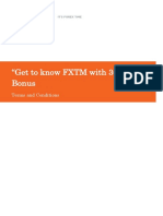 "Get To Know FXTM With 30 USD" Bonus: Terms and Conditions