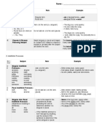 Subject Verb Agreement Notes