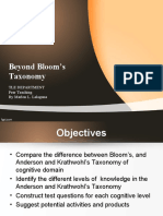 Beyond Bloom's Taxonomy: Tle Department Peer Teaching by Marlon L. Lalaguna