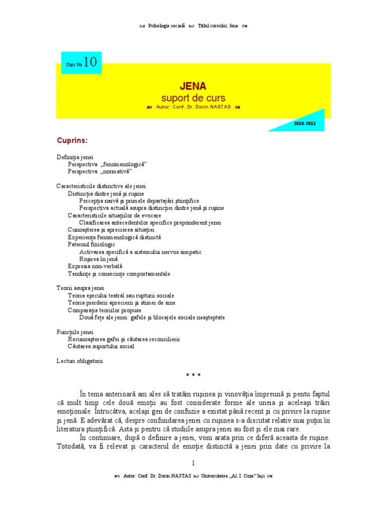 Curs 10 - JENA (v-2011) | PDF