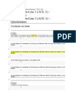 Genética Humana - Questionário de Avaliação On-Line 1