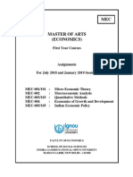 MEC 1st Year Assignments 2018-19 (English)